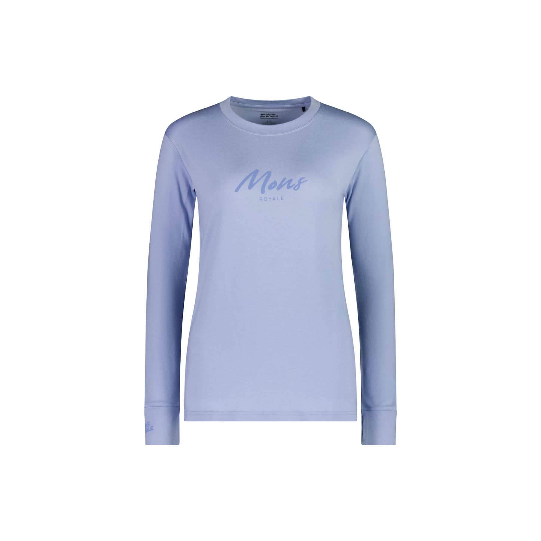 Mons Royale Yotei Merino Classic Long Sleeve, Skiunterhemd, Damen, blau