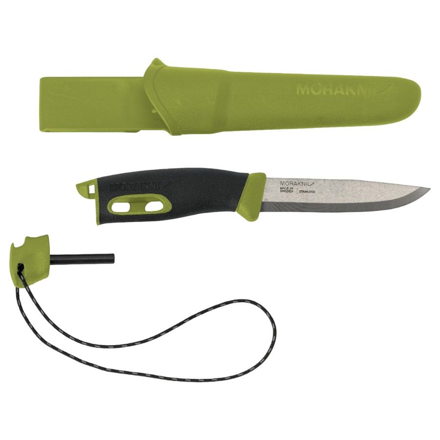 Couteau de survie mora companion spark vert