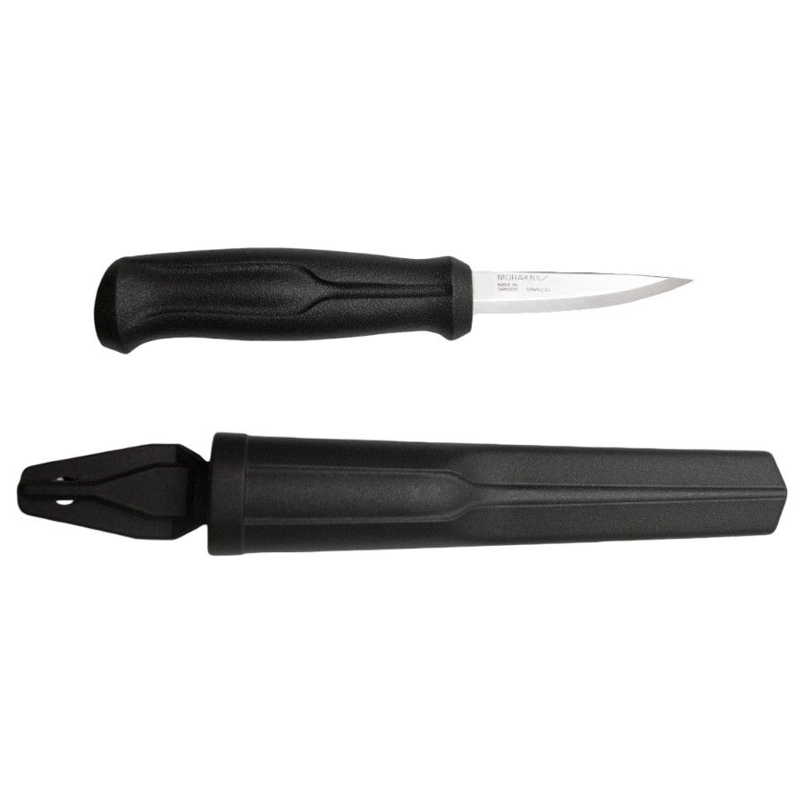Morakniv Woodcarving Basic (S), Holzschnitzmesser, schwarz