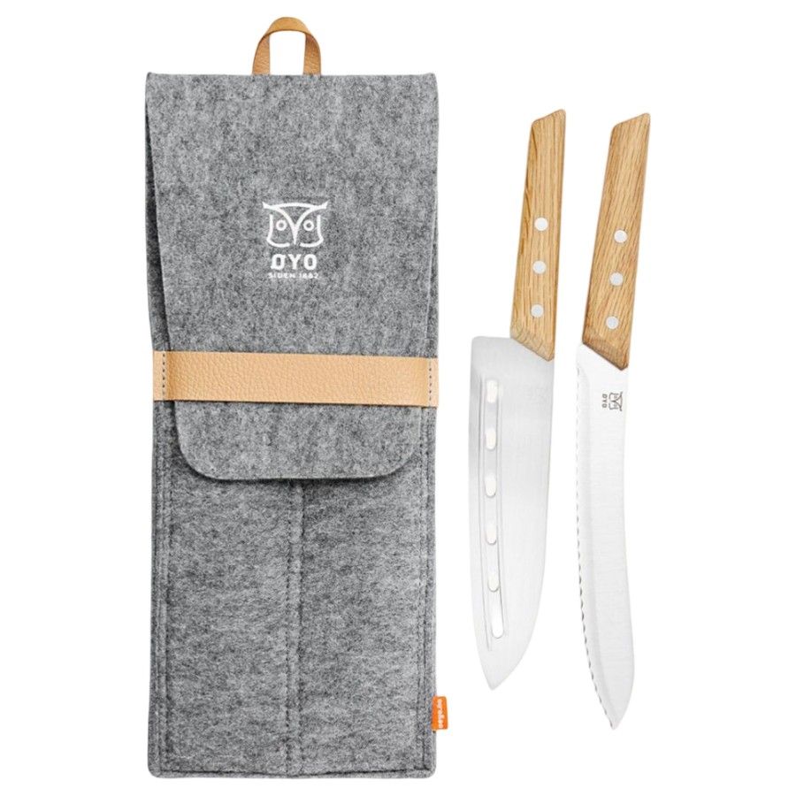 Oyo Duo Hiking Knife Set, Messerset, grau