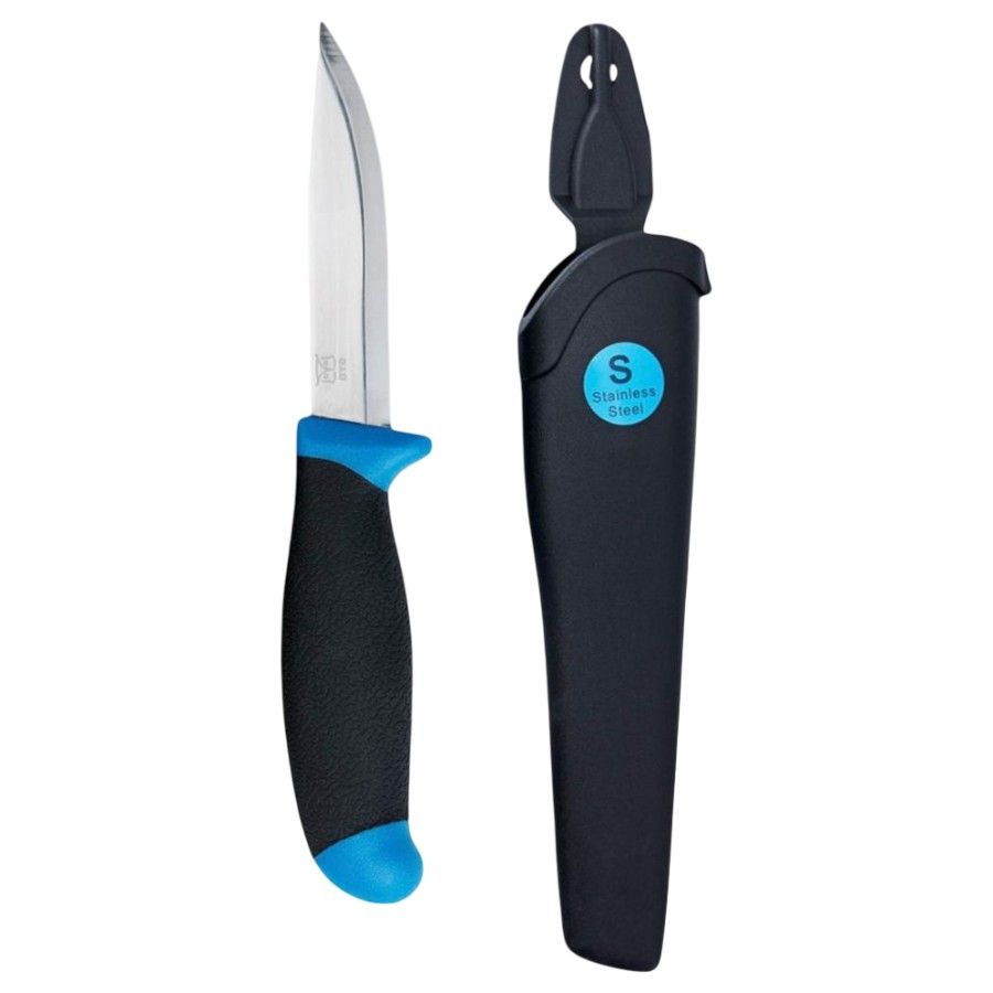 Oyo Messer aus Edelstahl mit Scheide, Messer, blau