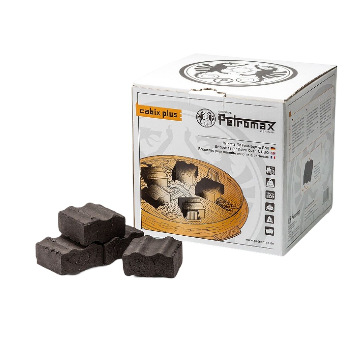 Petromax Cabix Plus Briketter, Briketts, schwarz