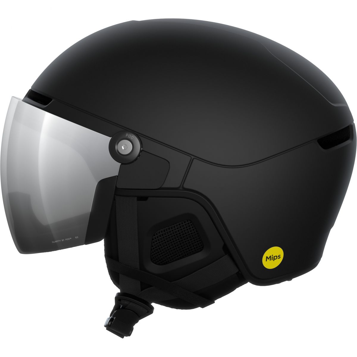 POC Obex Visor, Skihelm mit Visier, uranium black matt