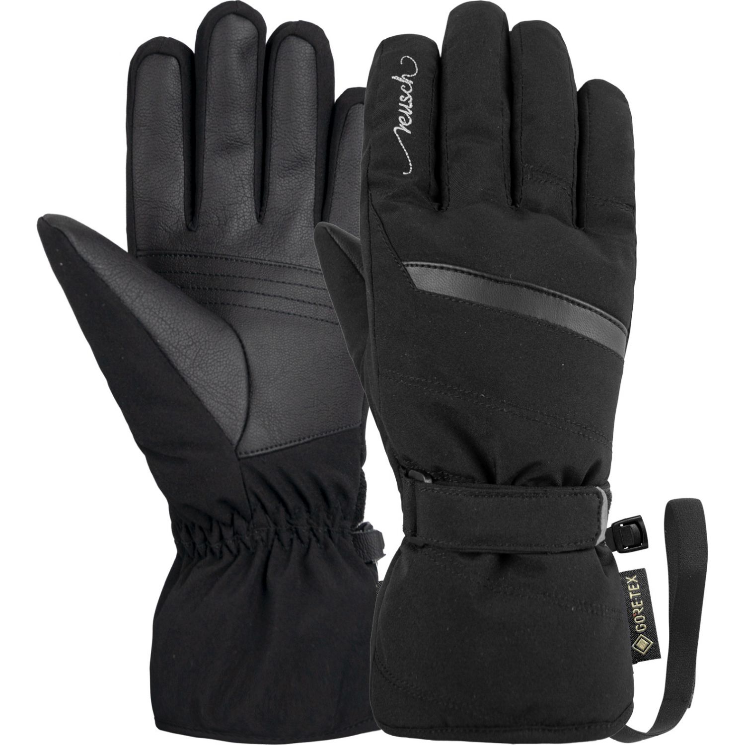 Reusch Sandy, Skihandschuhe, Damen, Schwarz/Silber