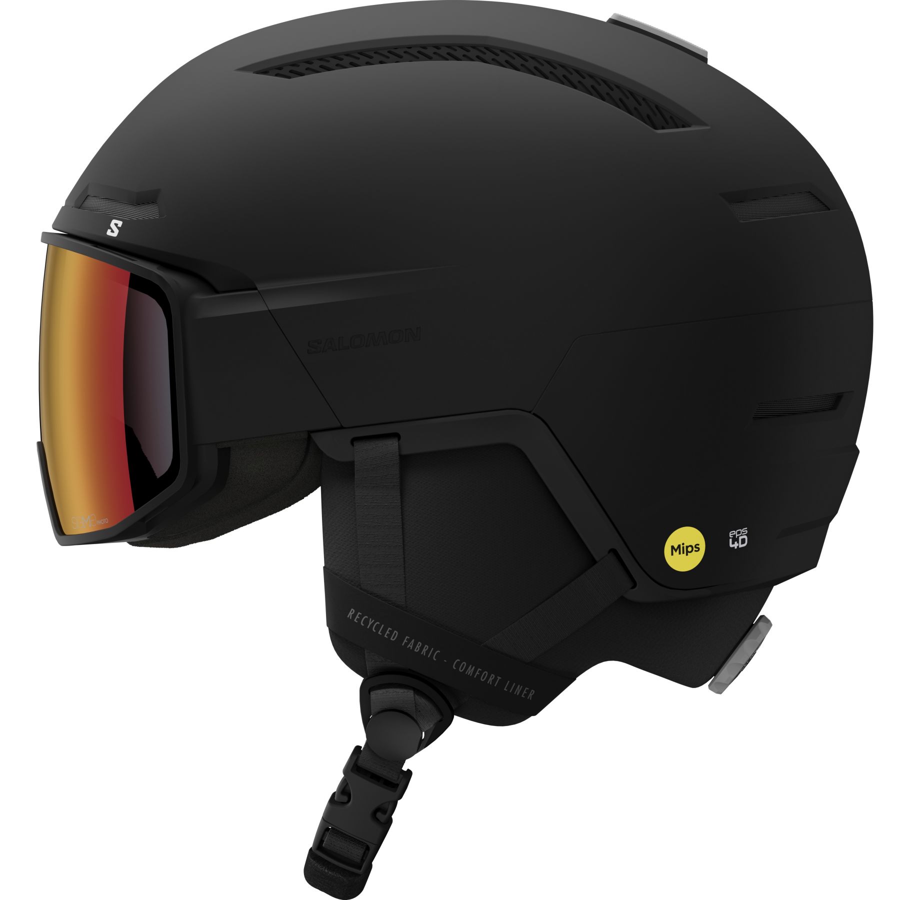 Salomon Driver Pro Sigphoto Mips, Skihelm Mit Visier, Schwarz