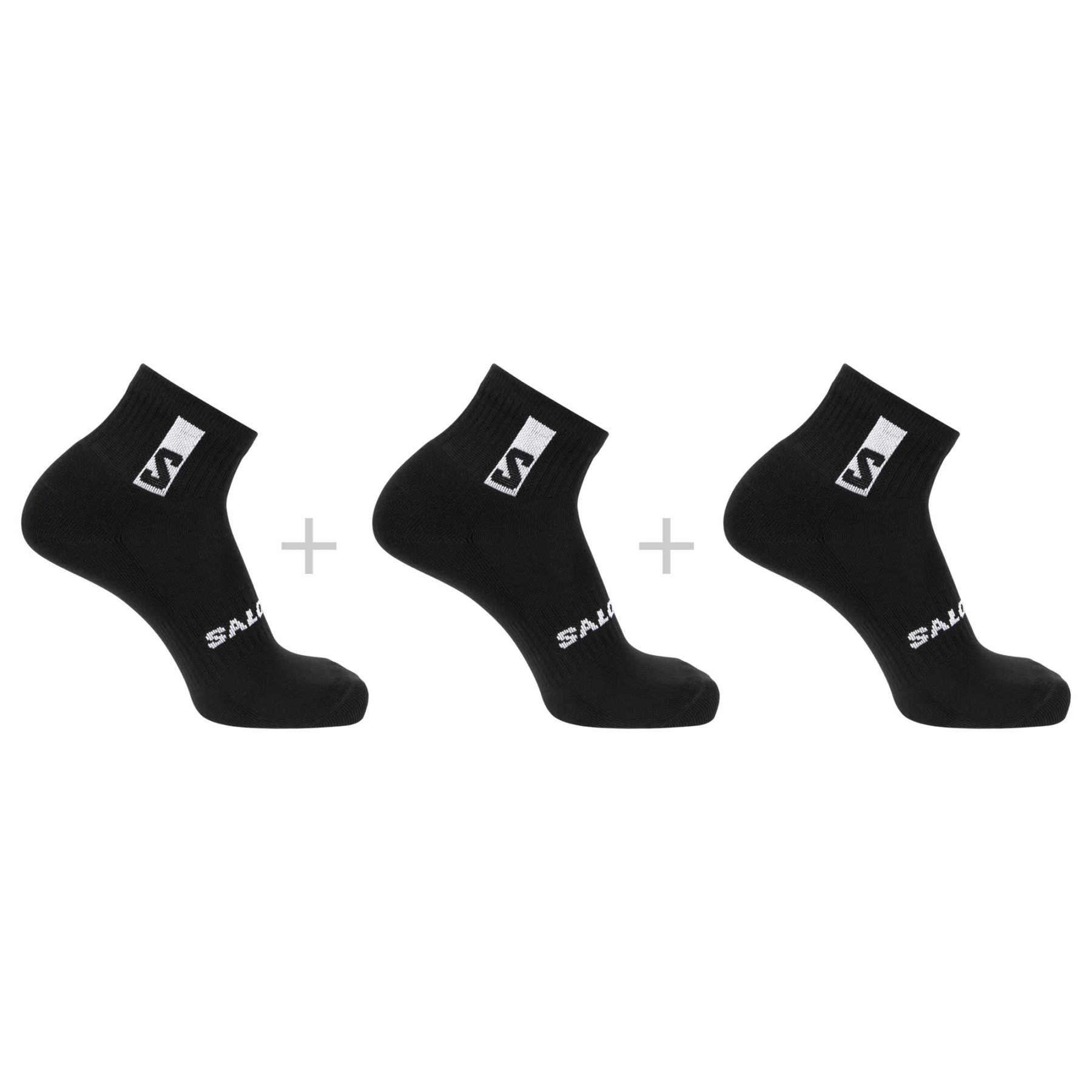 Salomon Everyday Ankle 3er-Pack, Socken, Schwarz
