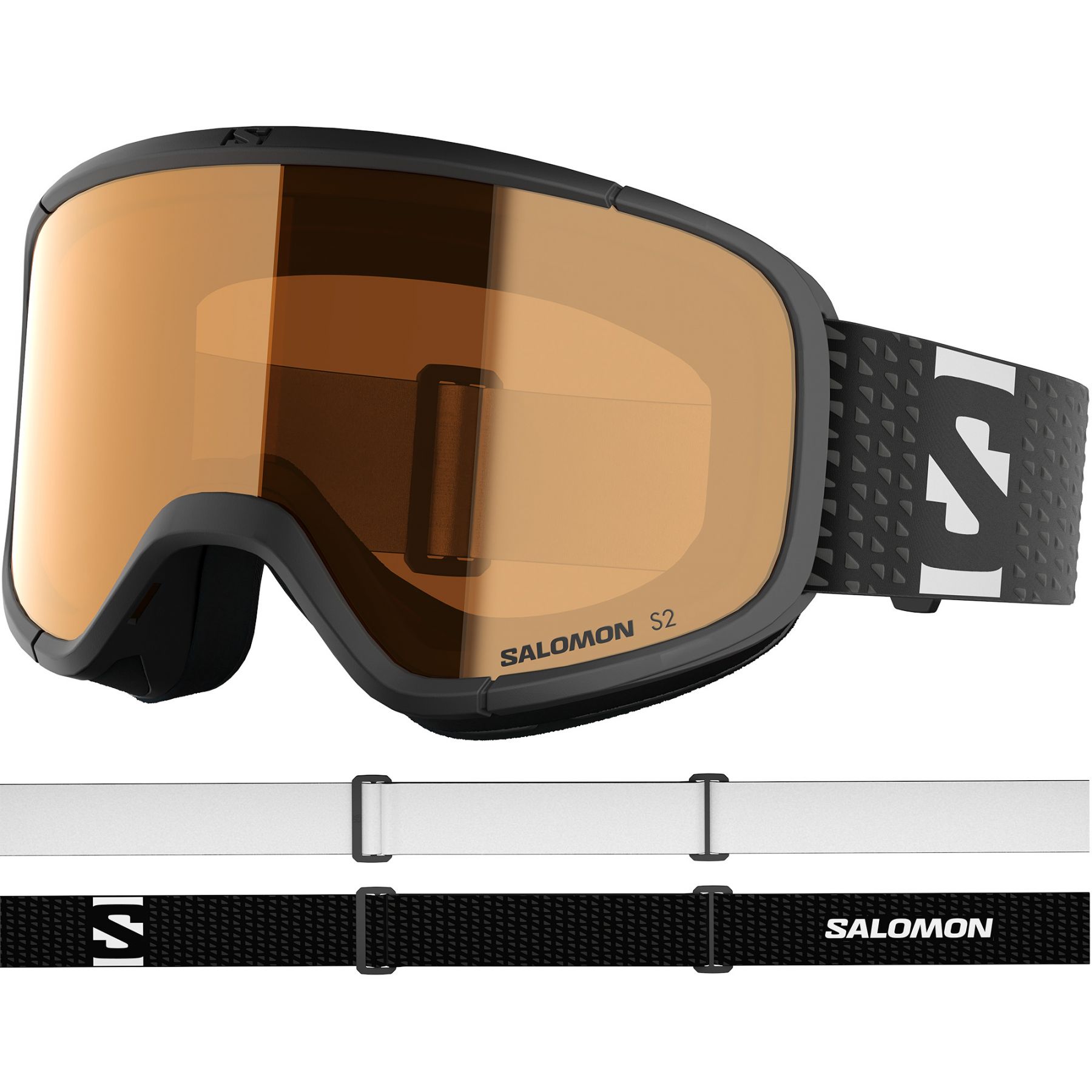 Salomon Lumi Access, Skibrille, Junior, schwarz
