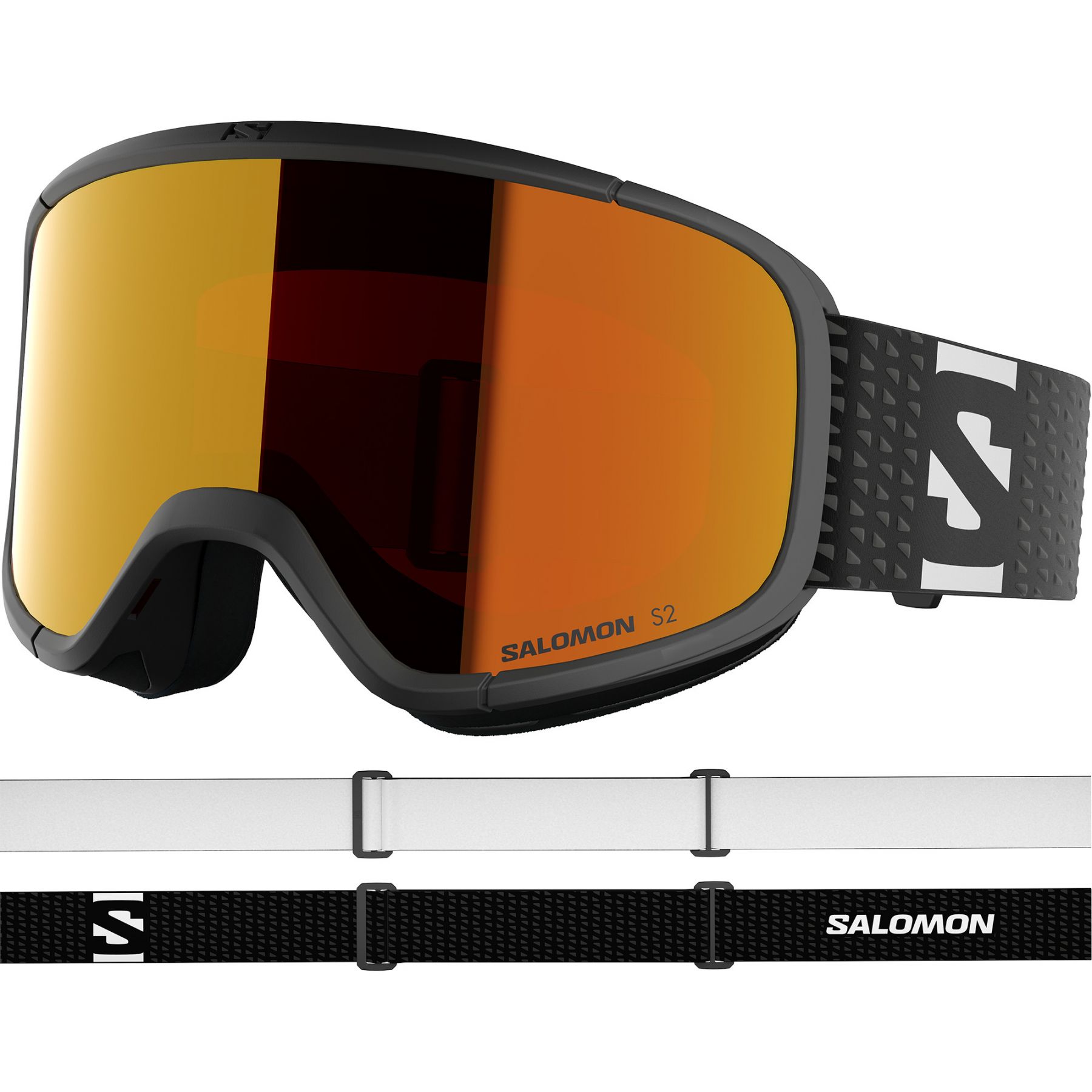 Salomon Lumi, Skibrille, Junior, schwarz