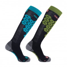 Salomon S/Access, Socken 2-pack, Avocado/Tile Blue