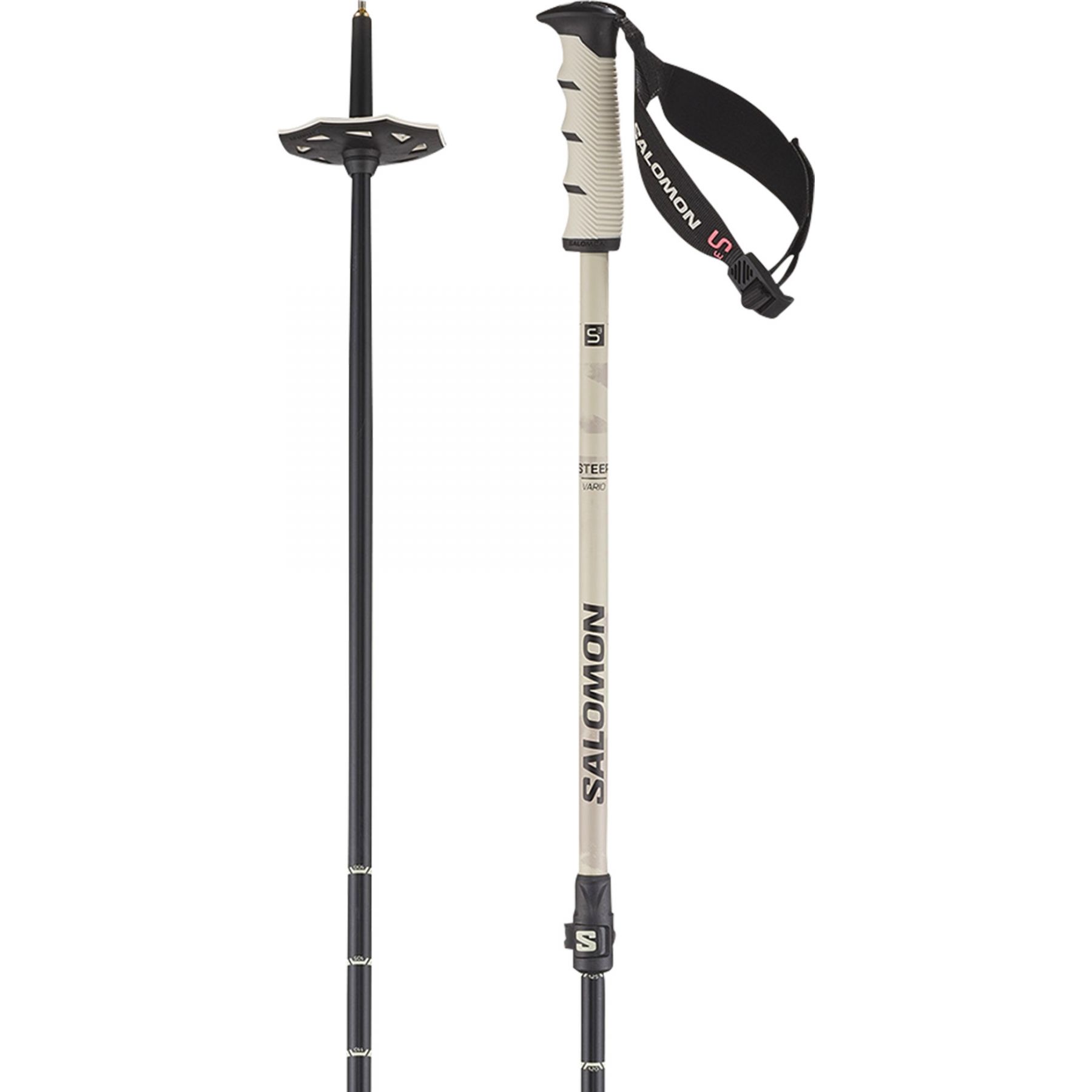 Salomon Steep Vario S3, Skistöcke, beige