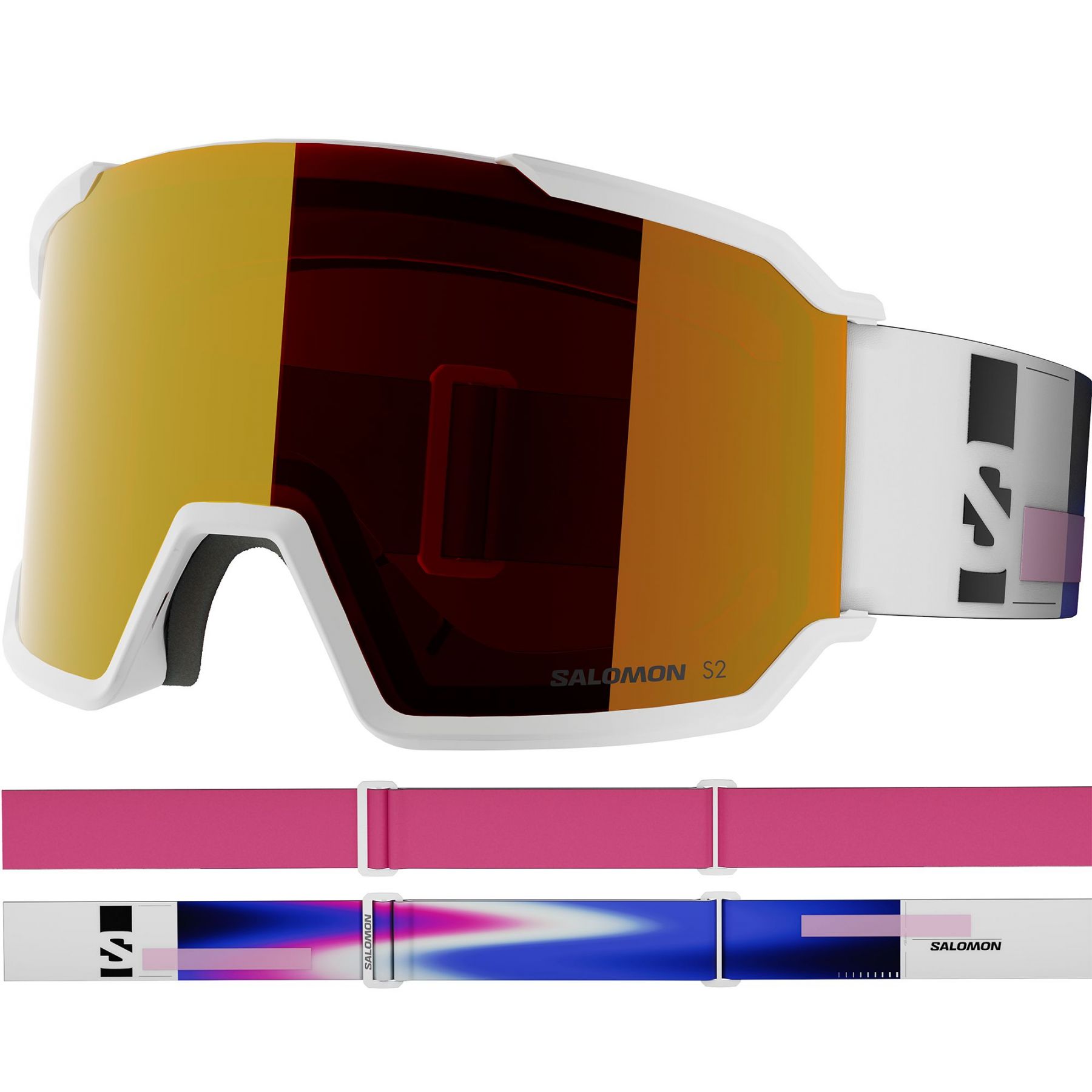 Salomon S/View 3, Skibrille, weiß