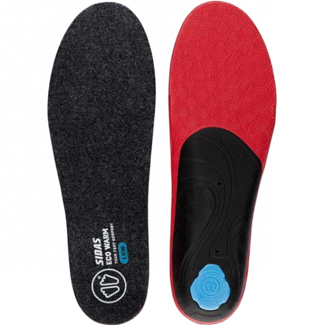 Sidas 3feet Eco Warm Low, Einlegesohle, schwarz/rot