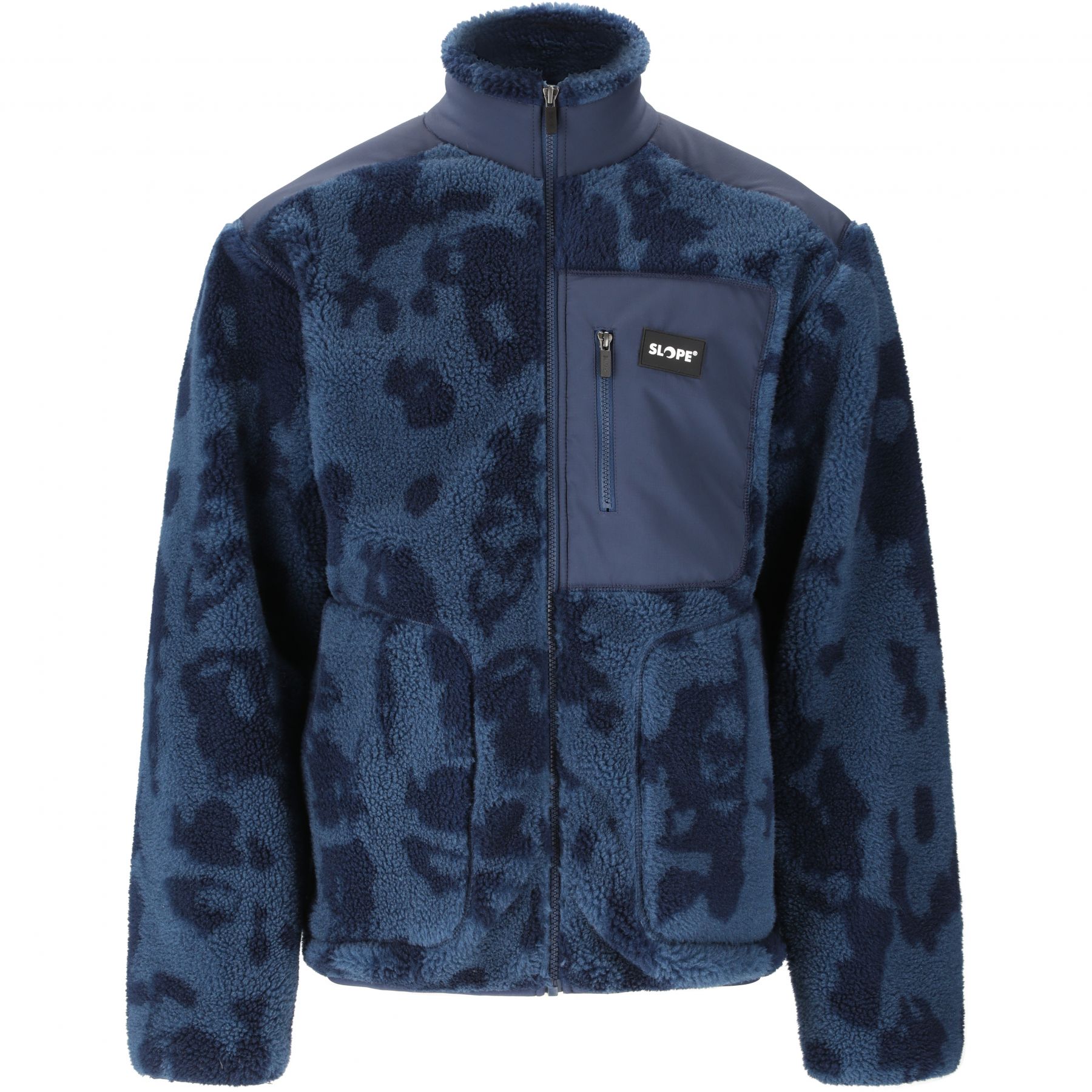 Blue Fusion SLOPE Kendor AOP Teddy, Fleecejacke, Herren, blau new