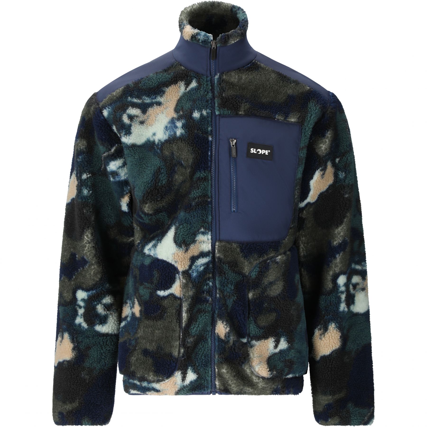 SLOPE Kendor AOP Teddy, Fleecejacke, Herren, grape leaf new