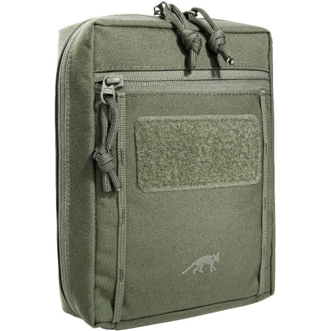 Tasmanian Tiger TT Tac Pouch 6.1 Rucksack Zusatz-Tasche mit Patch Klett-Fläche Molle-System kompatibel, Zubehör-Tasche für EDC, Werkzeug oder kleine Erste Hilfe Sets, 20 x 15 x 6 cm, Olive