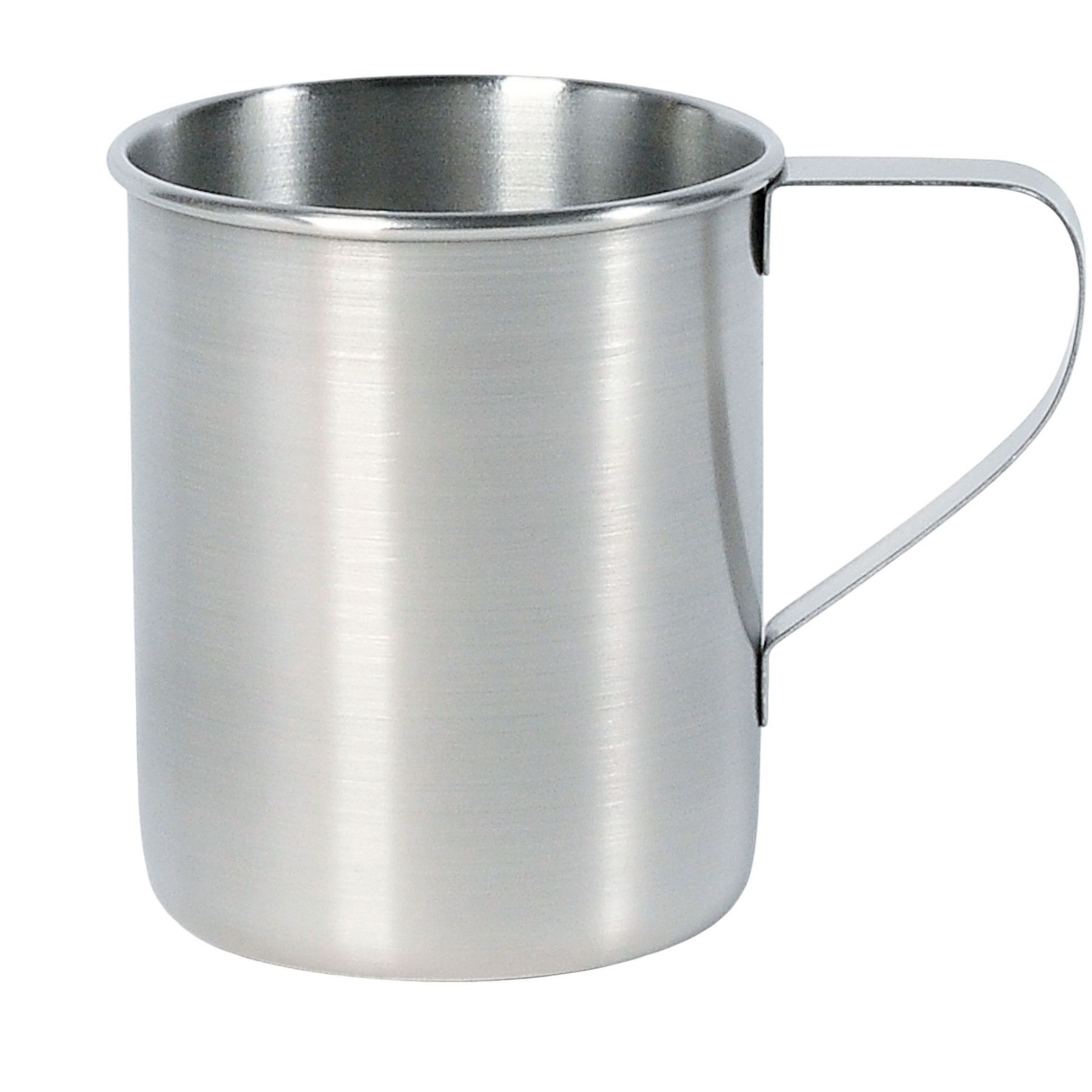Tatonka Edelstahl-Becher Mug S (250 ml) - Einwandiger Trinkbecher mit 0,25l Volumen, Griff und Volumenskalierung - Lebensmittelecht, unzerbrechlich, schadstofffrei - Ø 7,5 x 9 cm