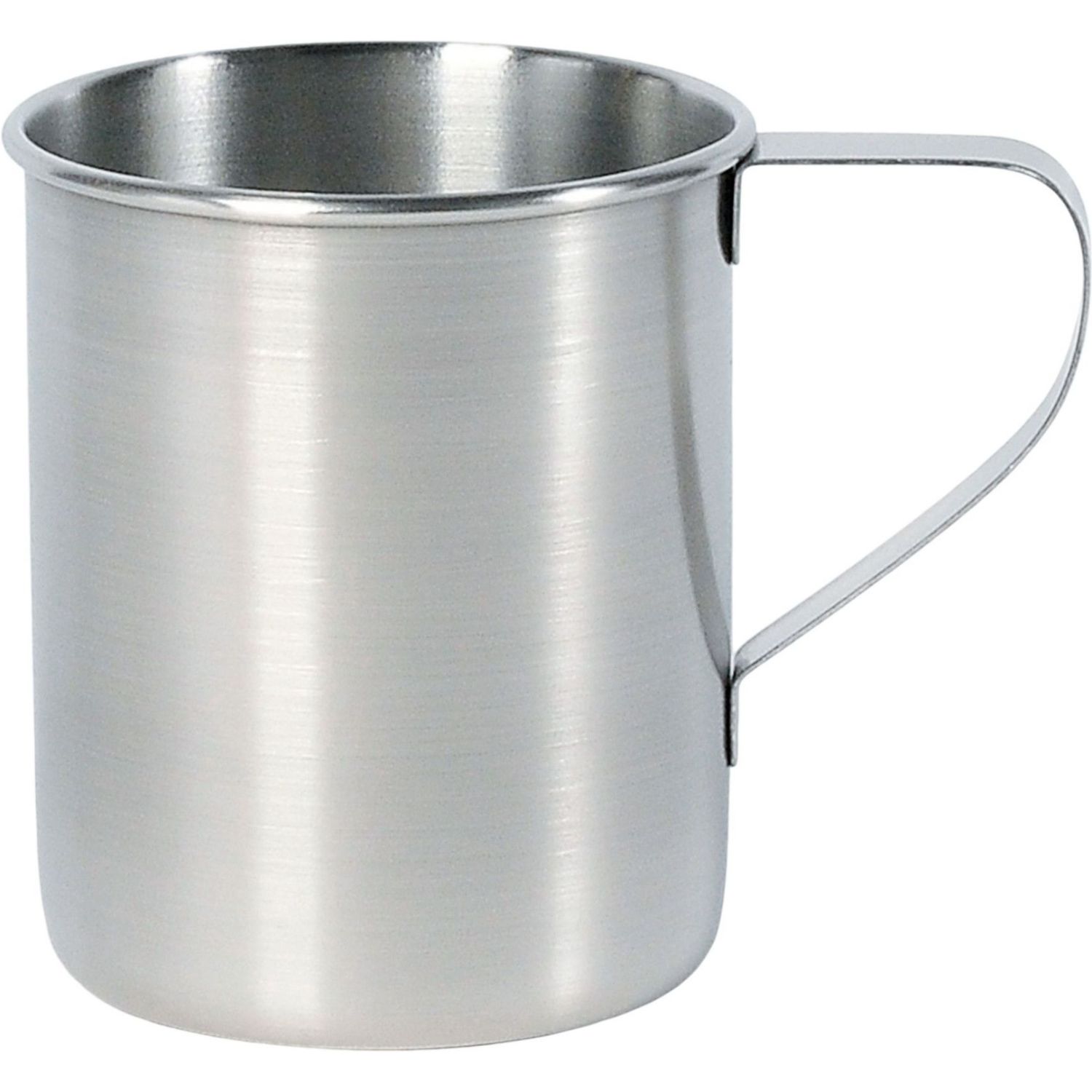 Tatonka Edelstahl-Becher Mug S (250 ml) - Einwandiger Trinkbecher mit 0,25l Volumen, Griff und Volumenskalierung - Lebensmittelecht, unzerbrechlich, schadstofffrei - Ø 7,5 x 9 cm