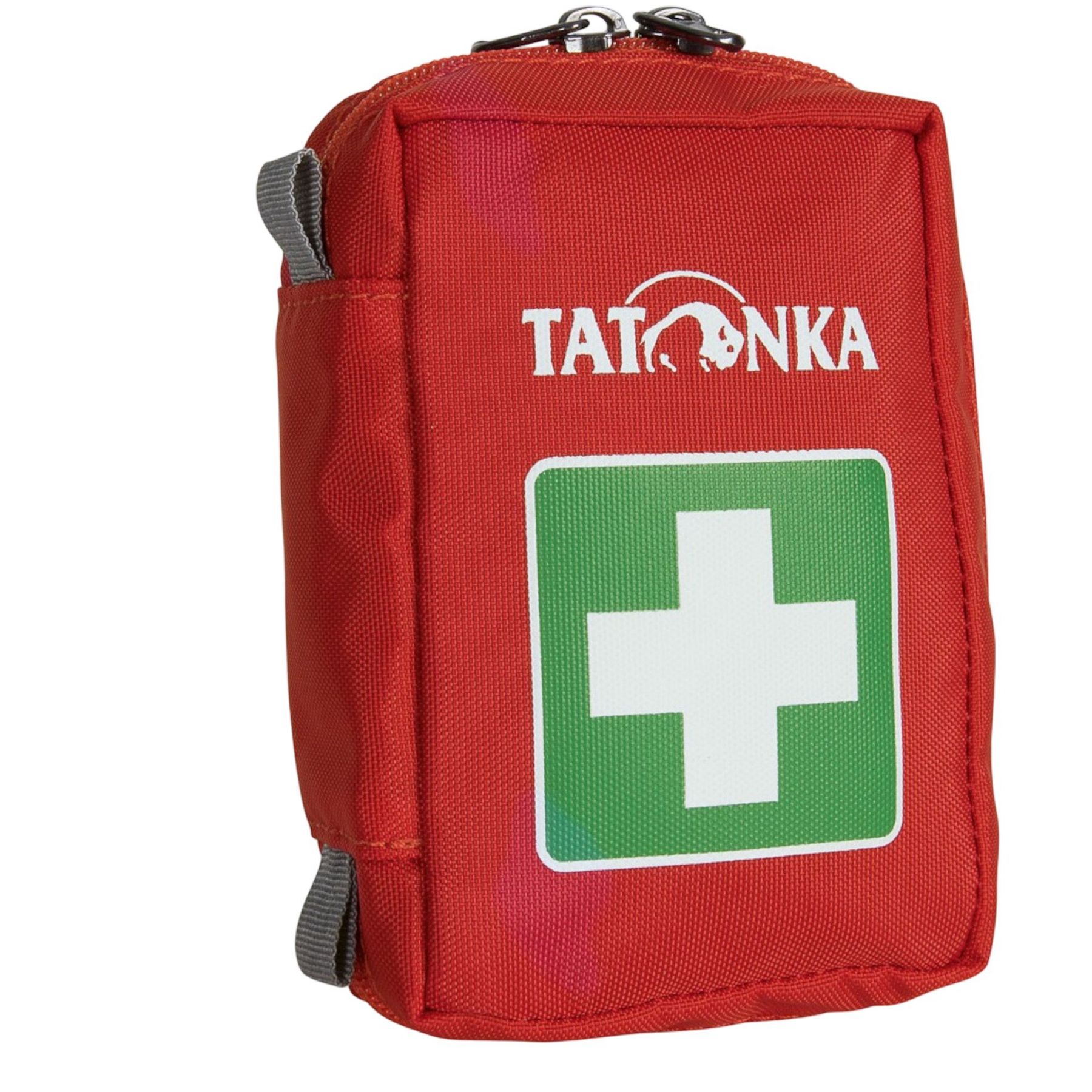 Tatonka First Aid XS - Erste-Hilfe-Tasche (ohne Inhalt) mit unterteiltem Hauptfach und Gürtelschlaufe - Zum selber Befüllen - Abmessungen: 10 x 7 x 4 cm (red)