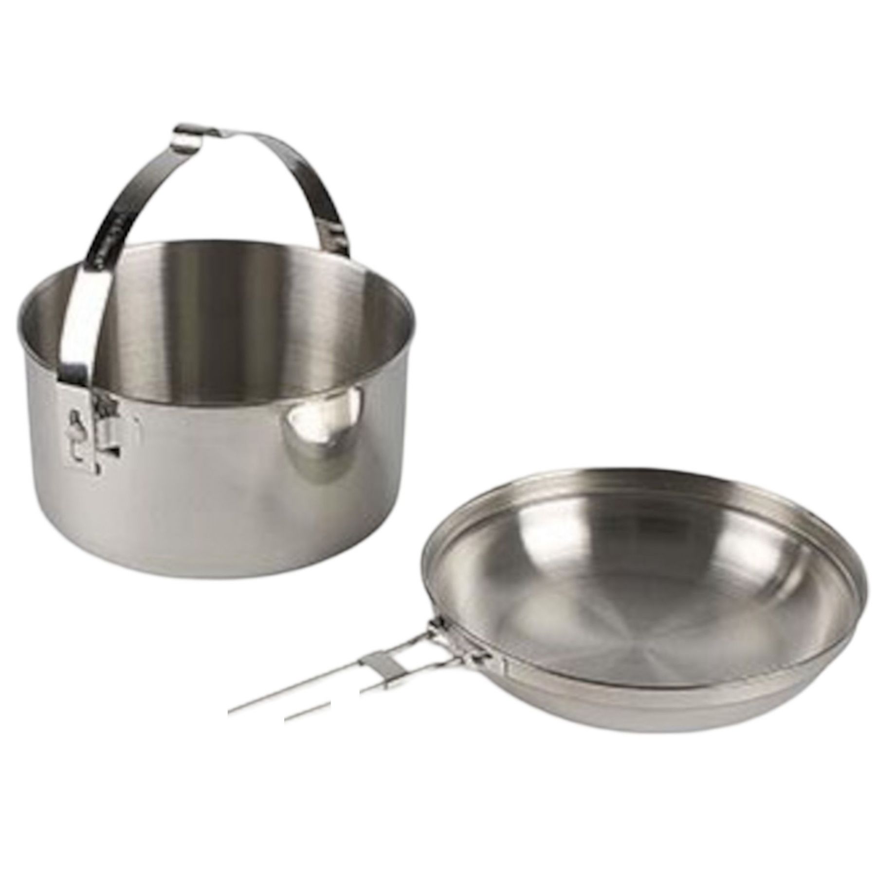 Tatonka Camping-Kochset Kettle 2,5 L - Topf und Pfanne aus Edelstahl - 2.5 Liter Volumen - Mit Henkel zum Aufhängen - Ø 20 x 12,5 cm