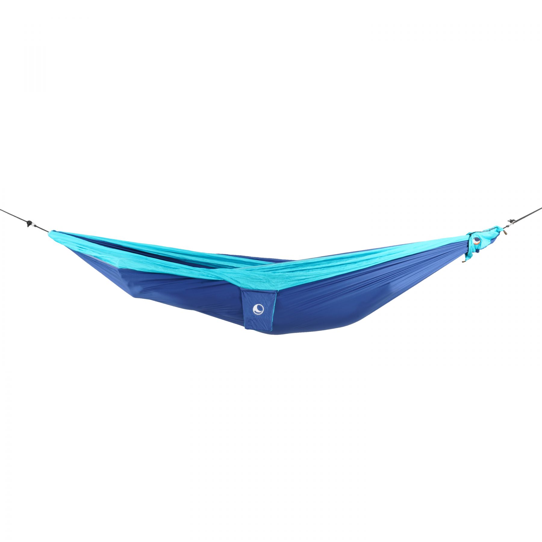 Fallschirmhängematte Original - Das Original seit 1996 | KÖNIGSBLAU/TÜRKIS | Multitalent und Leichtgewicht | 320 x 200 cm, nur 600 g | Schneller Aufbau < 1min | Camping, Hängematte