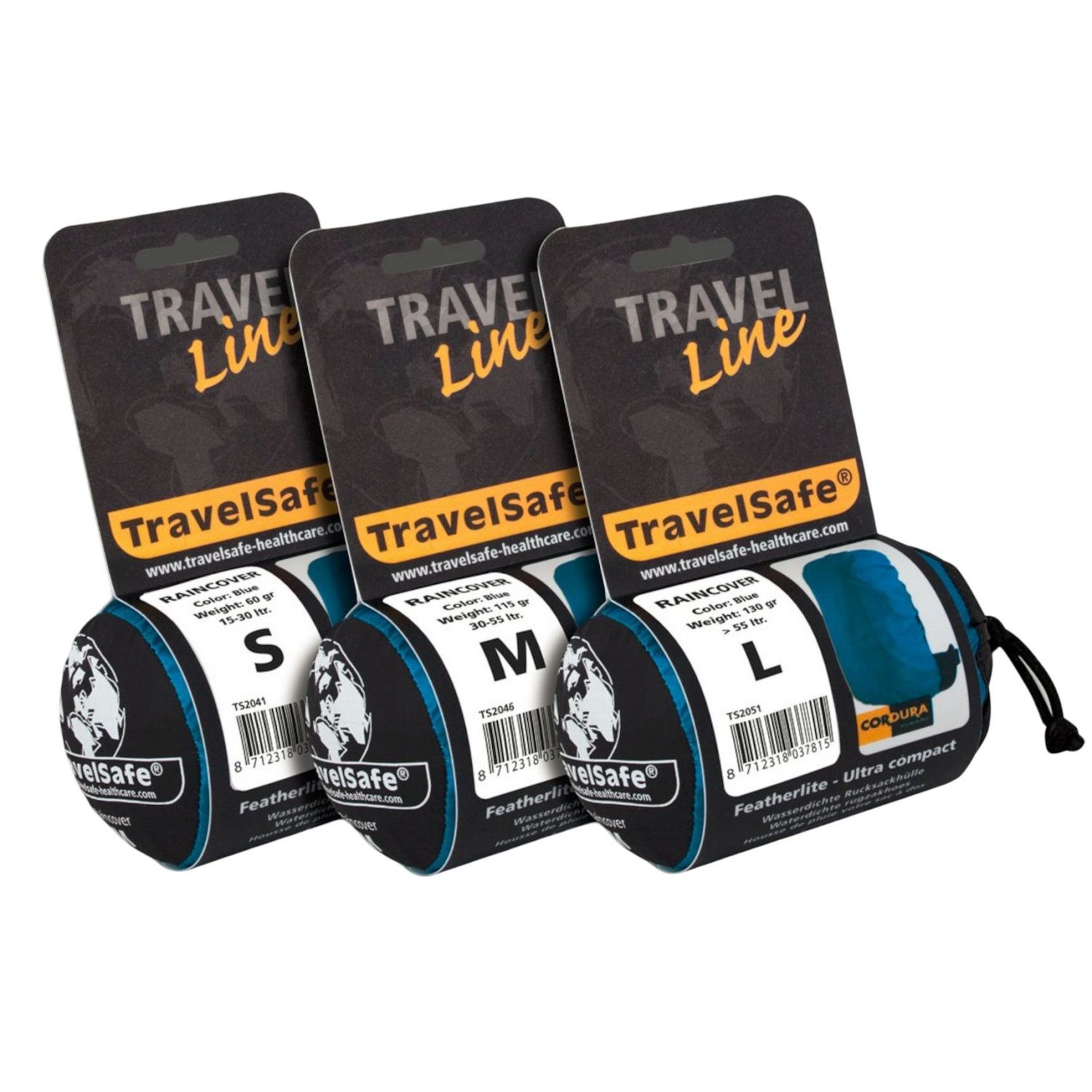 TravelSafe Featherlite Regenhülle M, blau