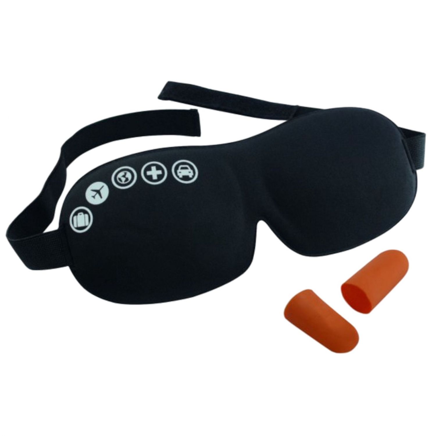 Travel Safe TravelSafe Schlafmaske Mit Ohrstöpseln, Vorgeformt, Schwarz