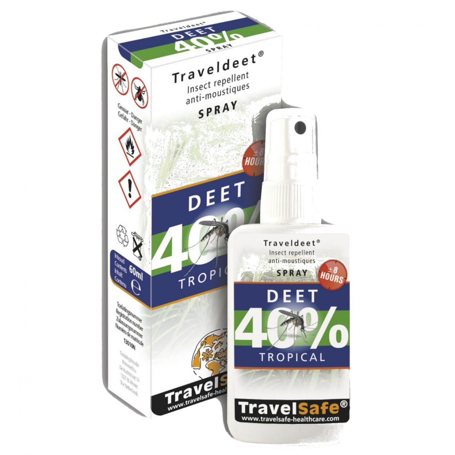 Travel Safe TravelSafe TravelDEET Spray 40%, 60 Ml.