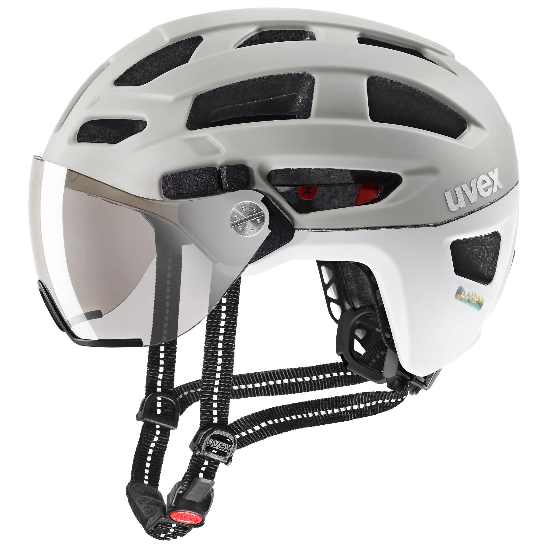 Uvex finale visor, Fahrradhelm, hellgrau/weiß