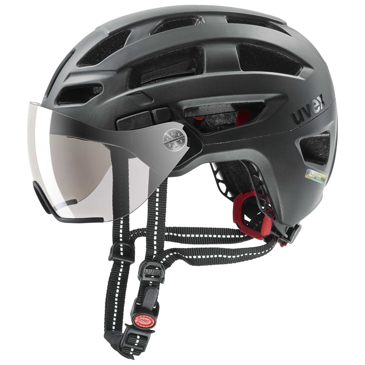 Uvex finale visor, Fahrradhelm, schwarz