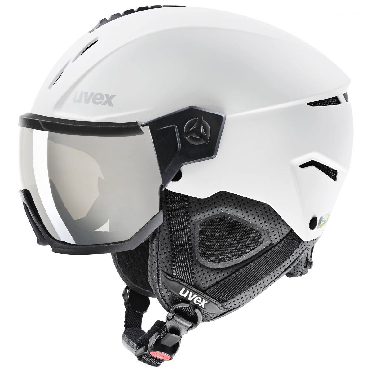 Uvex Instinct Visor, Skihelm mit Visier, weiß