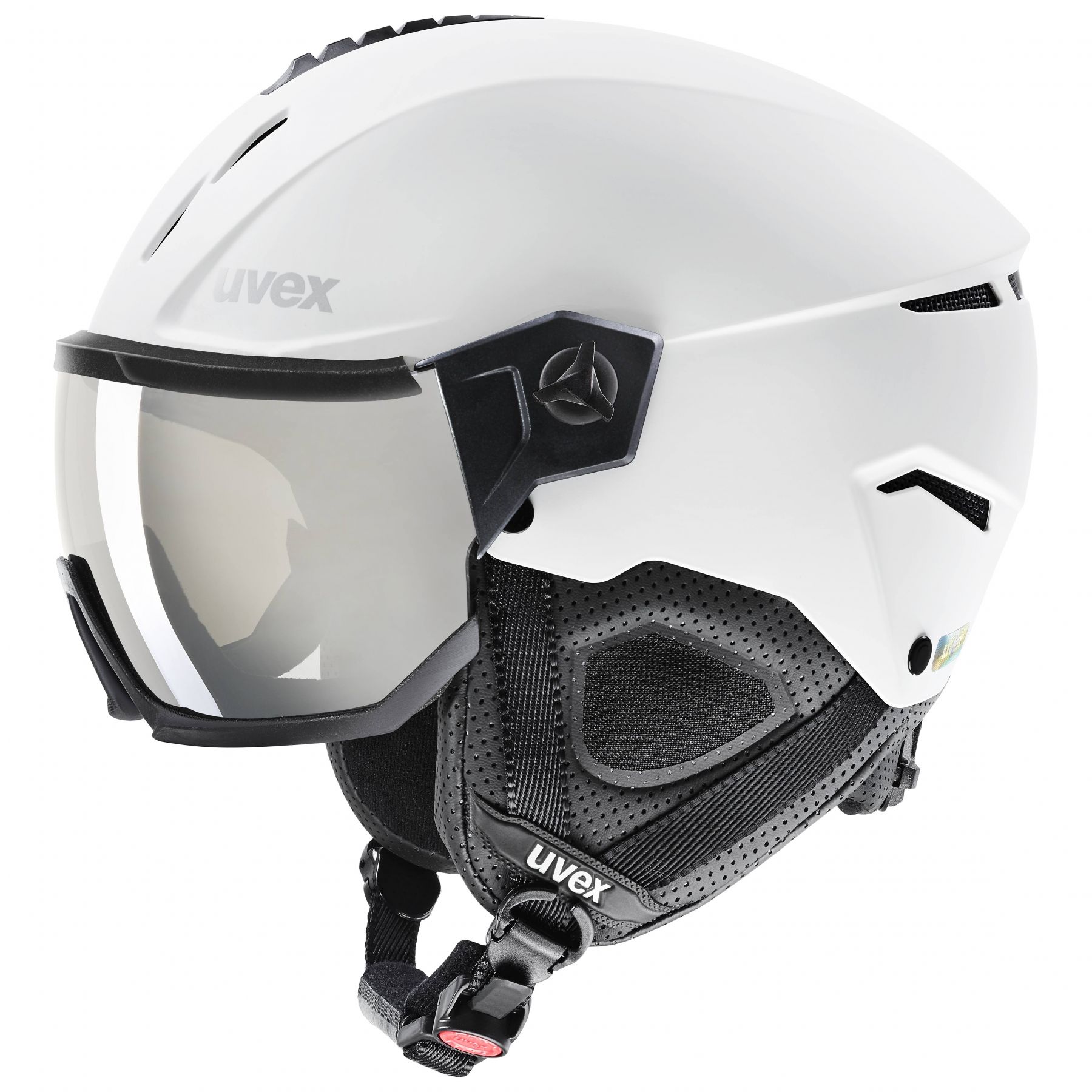 Uvex Instinct Visor, Skihelm mit Visier, weiß