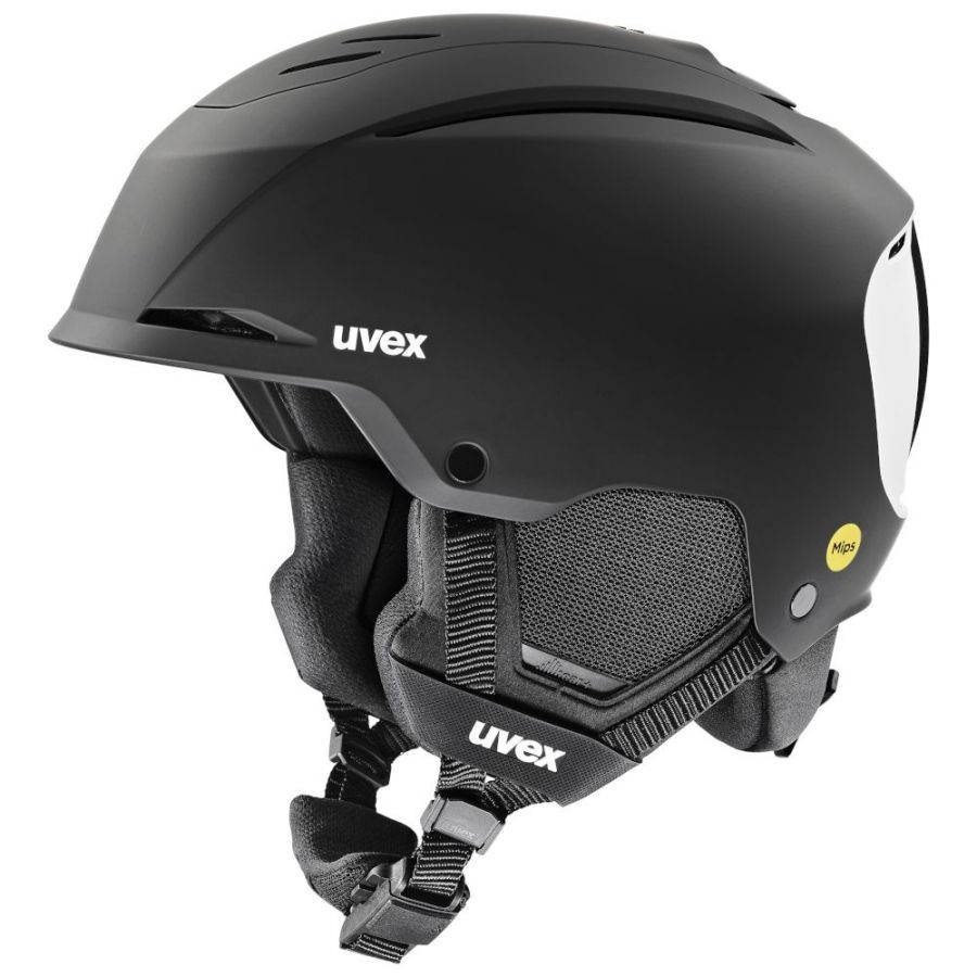 Uvex Resolution MIPS, Skihelm, schwarz/weiß