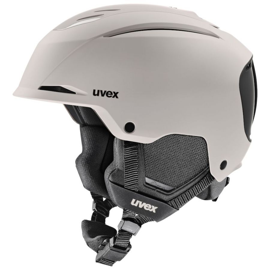Uvex Resolution, Skihelm, hellgrau/schwarz