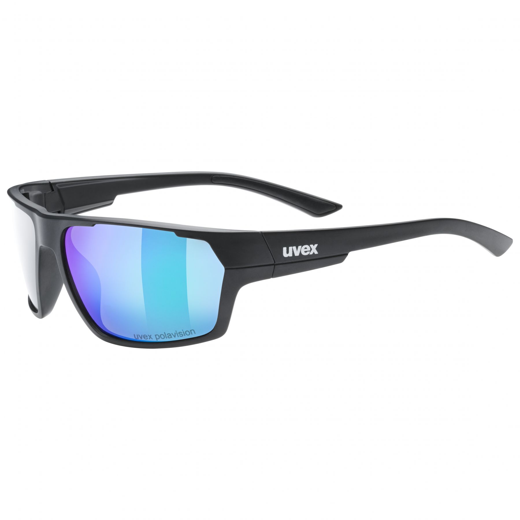UVEX sportstyle 233 P S532097 2270 64 black matt / polavision mirror green
