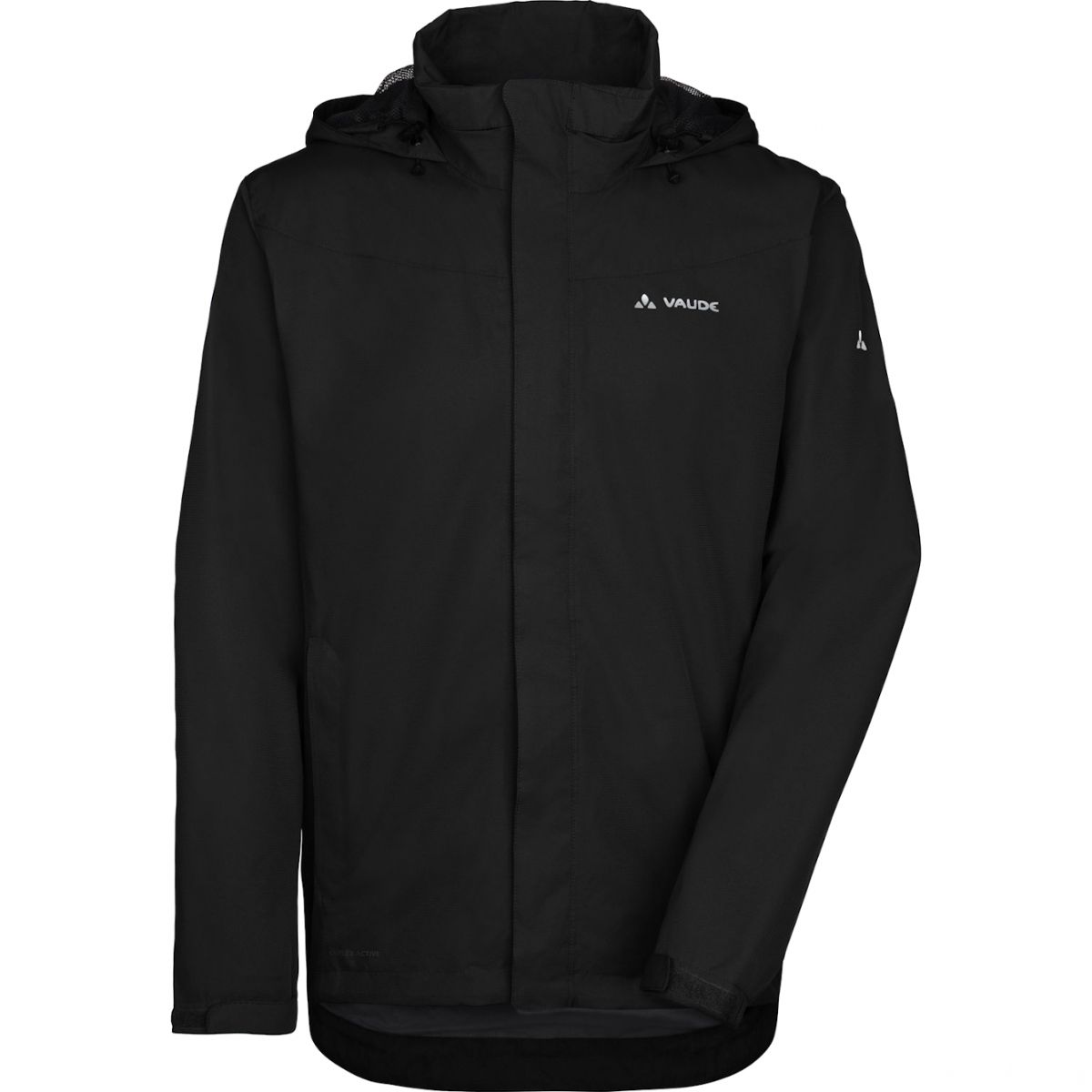 VAUDE Escape Bike Light Regenjacke für Herren – Wasserdicht, Dampfdurchlässig, Winddicht, Fahrradjacke mit 2-Lagen-Membran und Kapuze, Windbreaker – black, Größe: XXL