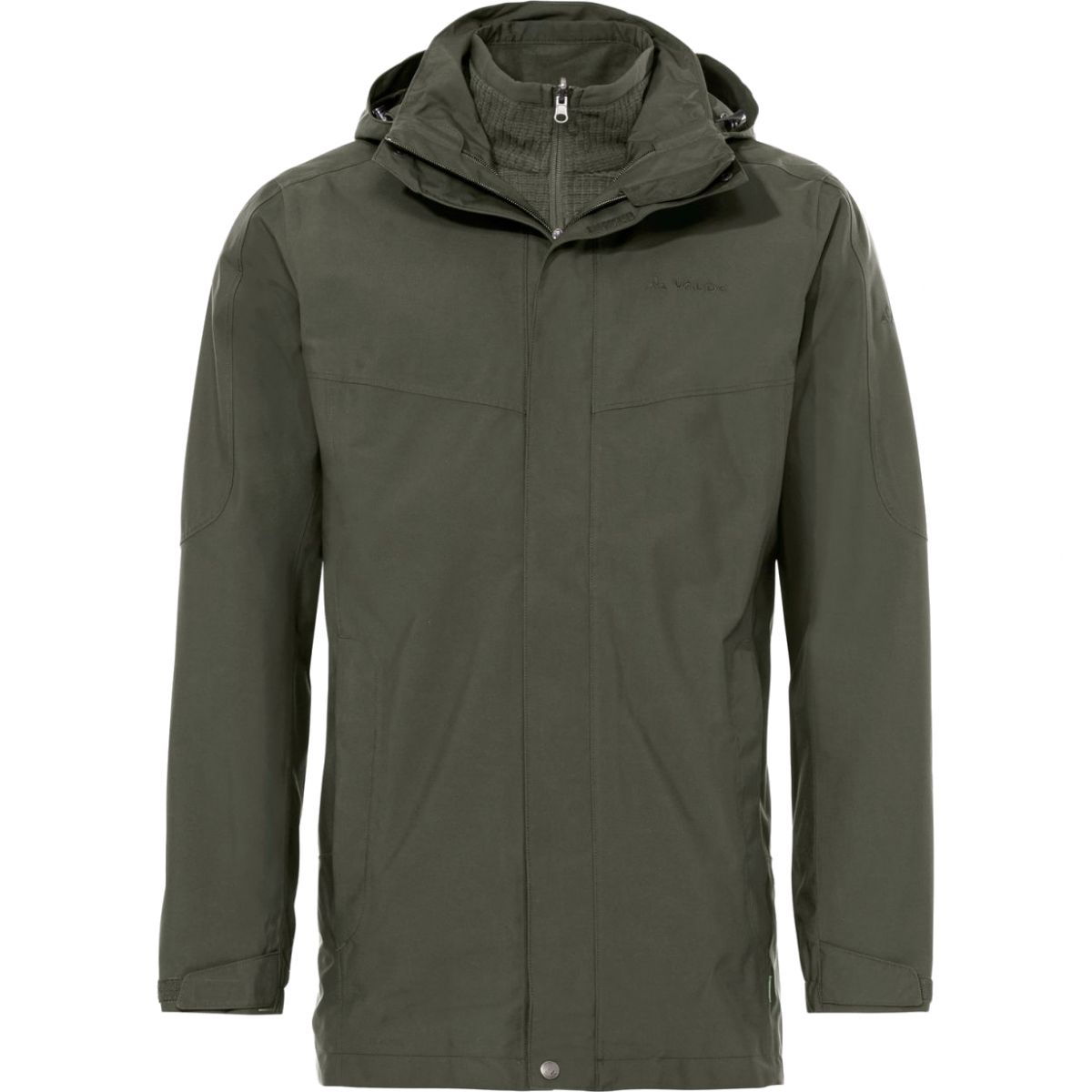 VAUDE Herren-Parka Idris III 3in1 mit herausnehmbarer Innenjacke khaki Gr M