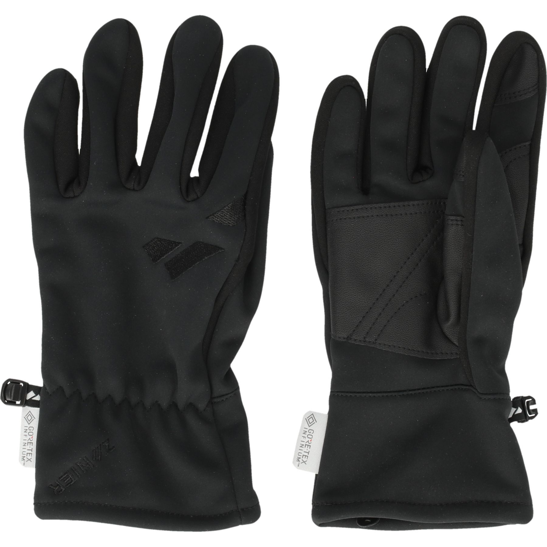 Skihandschuhe ZANIER Move Jungen Gr 11 schwarz 98% Polyester unifarben Handschuhe mit wetterfester GoreTex-Membran